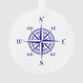 Dekor an der blauen Küste, Kompass-Rose Ornament