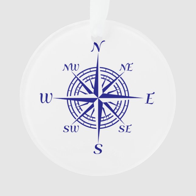 Dekor an der blauen Küste, Kompass-Rose Ornament (Vorderseite)