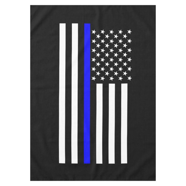 Dekor der American Thin Blue Line Tischdecke (Vorderseite)