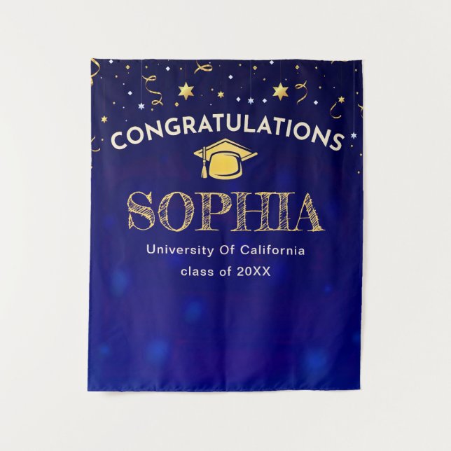 Dekor der benutzerdefinierten Graduationspartei 20 Wandteppich (Vorderseite)