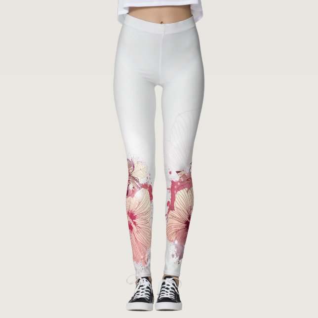 Dekor der Blume 56 Leggings (Vorderseite)