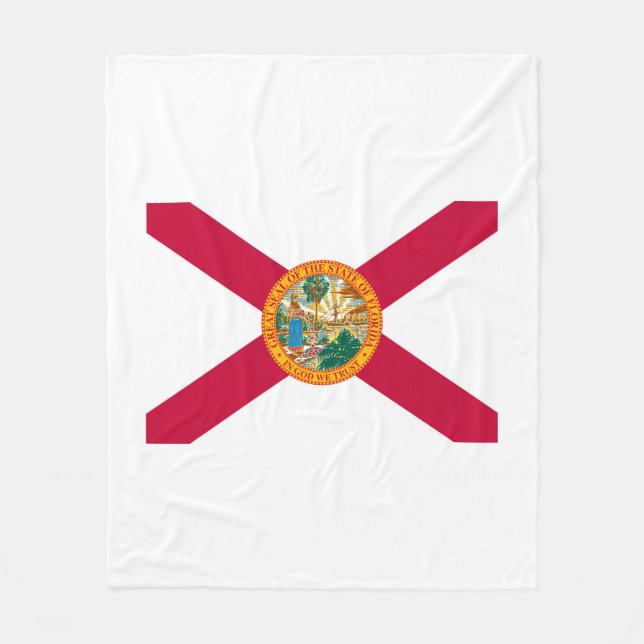Dekor der Flaggengestaltung des Florida-Zustands Fleecedecke (Vorderseite)