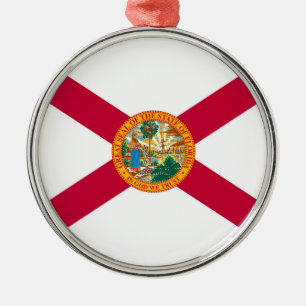 Dekor der Flaggengestaltung des Florida-Zustands Silbernes Ornament