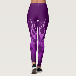 Dekor der Lila Racing Flames Leggings