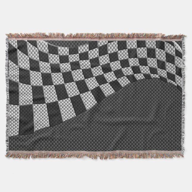 Dekor der Racing Flag Wave im Carbon Fibre-Stil Decke (Vorderseite)