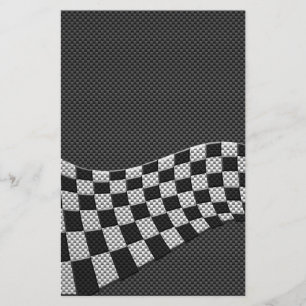 Dekor der Racing Flag Wave im Carbon Fibre-Stil Flyer