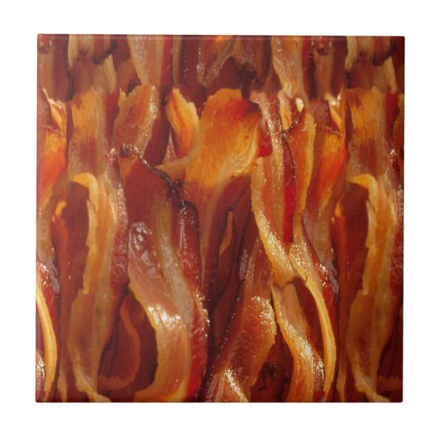 Dekor des Bacon Field Yummy-Musters Fliese (Vorderseite)