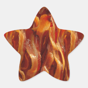 Dekor des Bacon Field Yummy-Musters Stern-Aufkleber