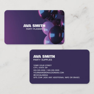 Dekor des Balloon-Party Visitenkarte