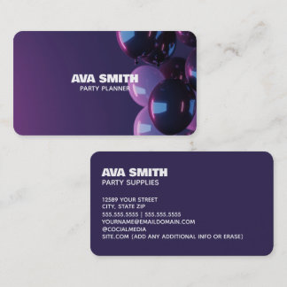 Dekor des Balloon-Party Visitenkarte