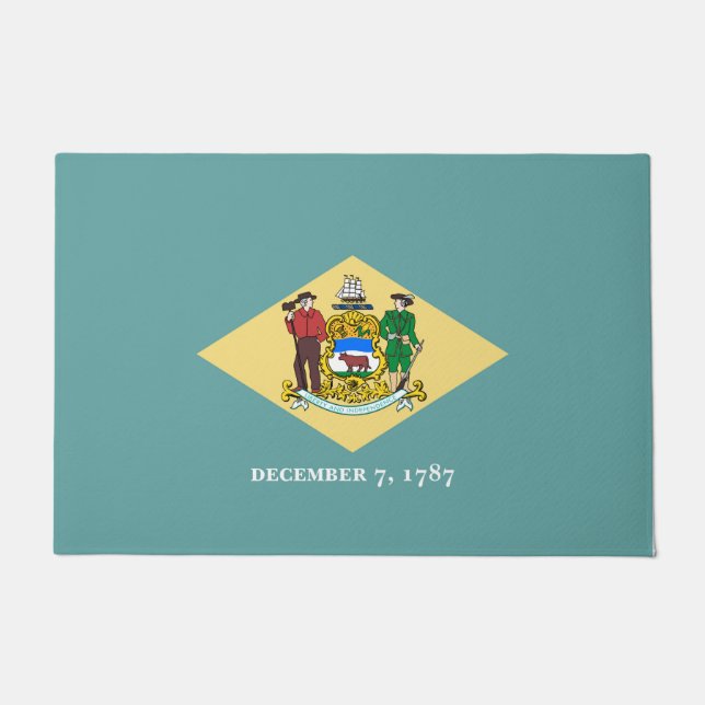 Dekor des Delaware-Zustandsflaggen Fußmatte (Vorderseite)