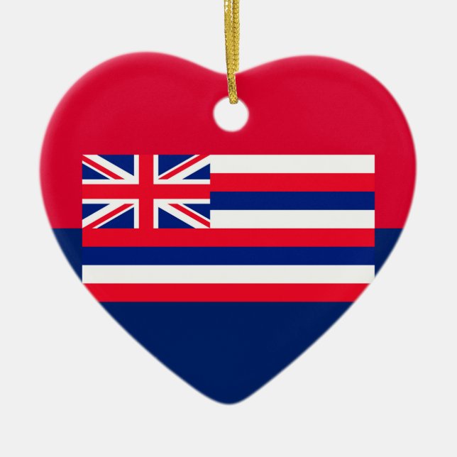 Dekor des Flaggendesigns des Hawaii-Staates Keramikornament (Vorne)