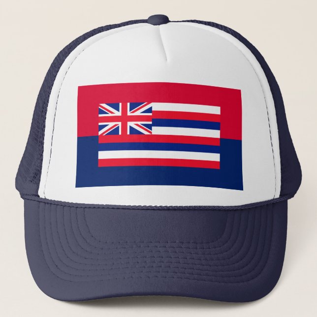 Dekor des Flaggendesigns des Hawaii-Staates Truckerkappe (Vorderseite)