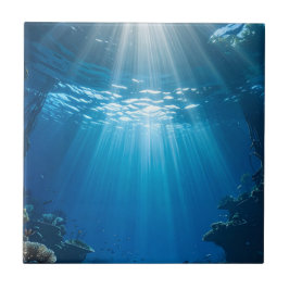 Dekor des Korallenriffs in Sunlit Fliese