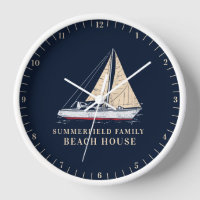 Dekor des Nautical Family Sailboat Beach House