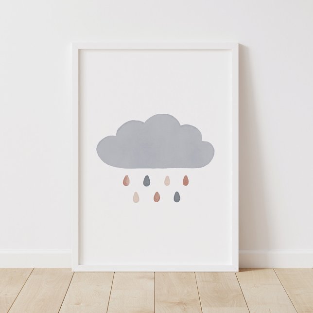 Dekor des neutralen Kinderzimmers der Boho Cloud Poster (Von Creator hochgeladen)