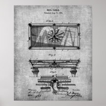 Dekor des Poolraums Print 10 Pool Table Patent Art