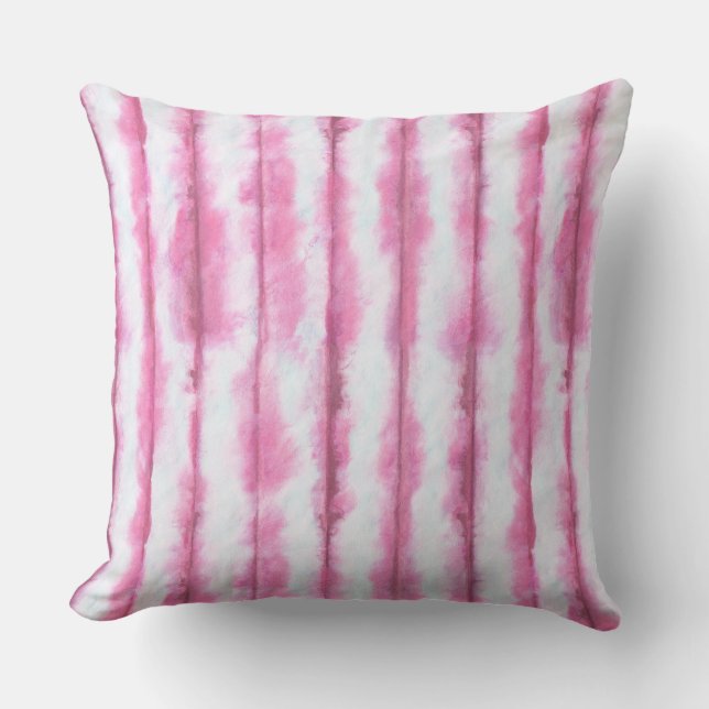 Dekor des Shibori Designers in Hot Pink Kissen (Vorderseite)