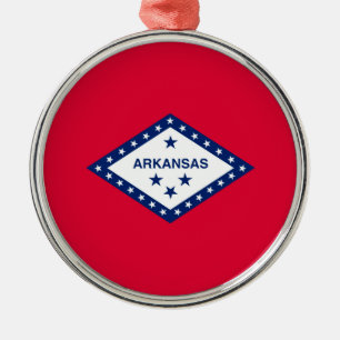 Dekor für das Design der Staatsflagge von Arkansas Silbernes Ornament