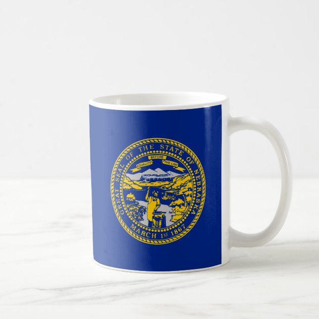 Dekor für die Flaggen des Nebraska-Staates Tasse (Rechts)