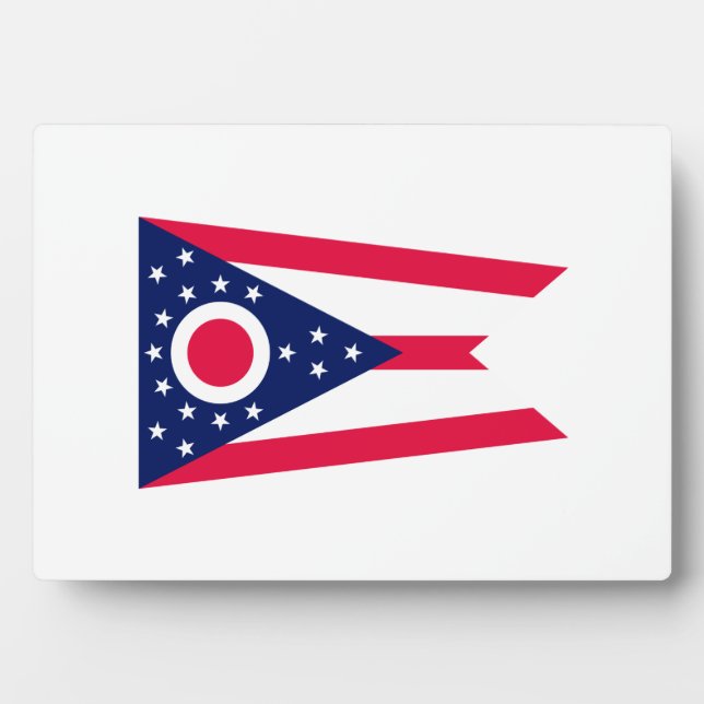 Dekor für die Flaggen des Ohio-Zustands Fotoplatte (Vorderseite)