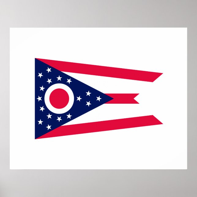 Dekor für die Flaggen des Ohio-Zustands Poster (Vorne)
