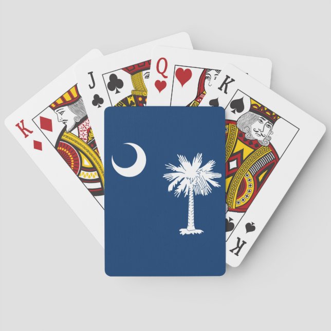 Dekor für die Flaggen des South Carolina-Staates Spielkarten (Rückseite)
