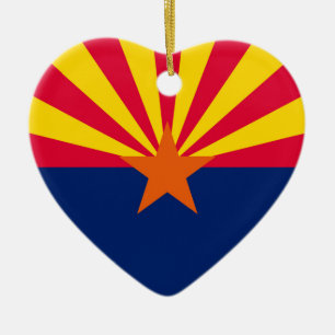 Dekor für die Flaggen des Staates Arizona Keramikornament