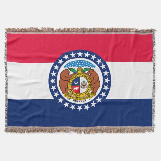 Dekor für die Flaggen des Staates Missouri Decke (Vorderseite)