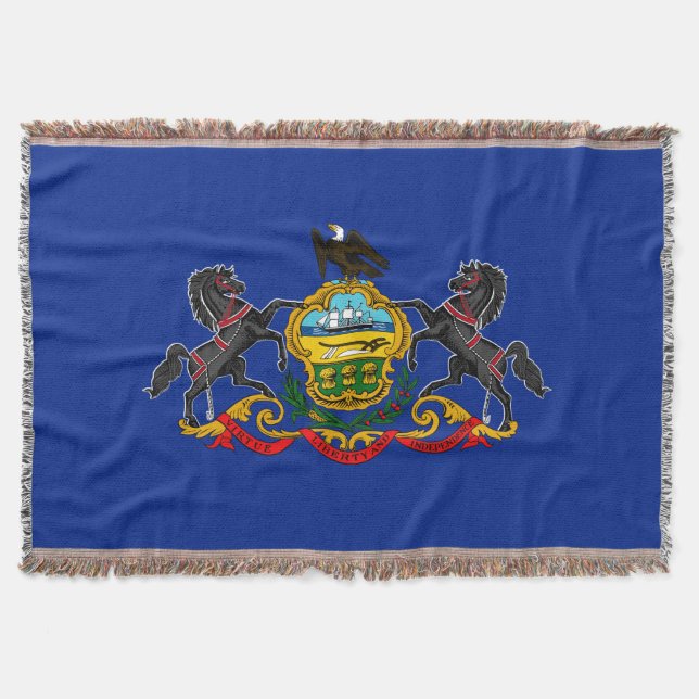 Dekor für die Flaggen des Staates Pennsylvania Decke (Vorderseite)