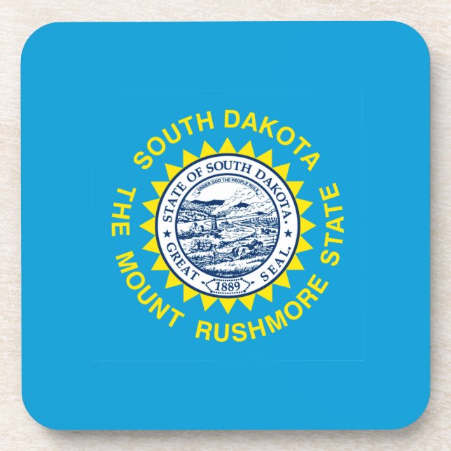 Dekor für die Flaggen des Staates South Dakota Untersetzer (Vorderseite)