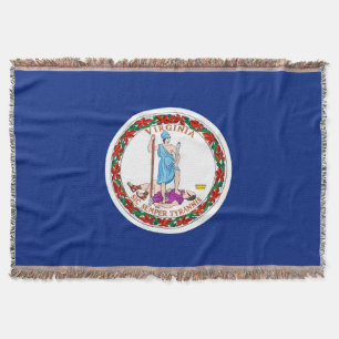 Dekor für die Flaggen des Staates Virginia Decke