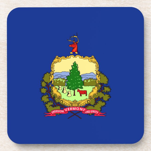 Dekor für die Flaggen des Vermont-Zustands Untersetzer (Vorderseite)