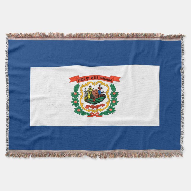 Dekor für die Staatsflagge West Virginia Decke (Vorderseite)
