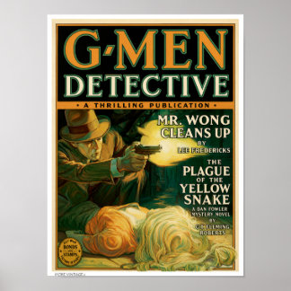 DEKOR: G-MEN DETECTIVE MAG COVER POSTER