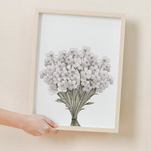 Dekor im Kinderzimmer mit Vintager Wildblume Poster