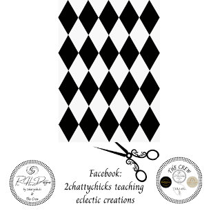 Dekor im Schwarz-Weiß-Harlekin-Diamantmuster Seidenpapier
