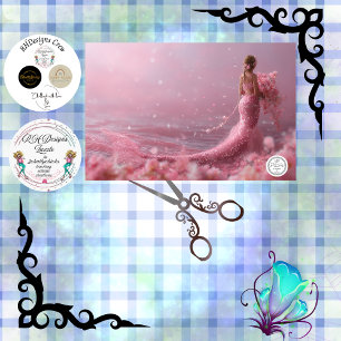 Dekor im Stil Pink Couture Meerjungfrau Fantasy Oz Seidenpapier