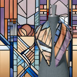 Dekor in Beige und Blau Schal<br><div class="desc">Dieses elegante Art Déco-Design ist in Beige-, Blau- und Lichttönen lila. Es war in KI gedacht.</div>