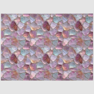 Dekor mit rosa Meeresglas-Muster Seidenpapier