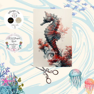 Dekor-Seepferdchen Marine Botanische Eleganz  Seidenpapier