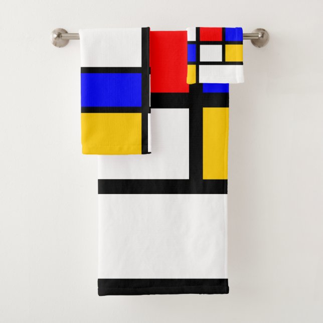 Dekor Stil Kunst Mondrian Badhandtuch Set (Insitu)