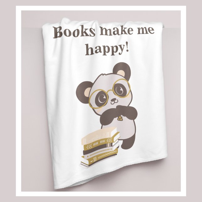 Dekor zum Thema "Animal Themed Reading" Sherpadecke (Cozy Reading Corner Blanket Book Lover Panda)