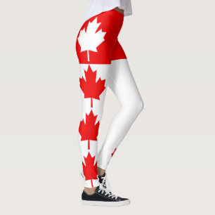 Dekoration aus kanadischem Ahornblättern auf Leggings