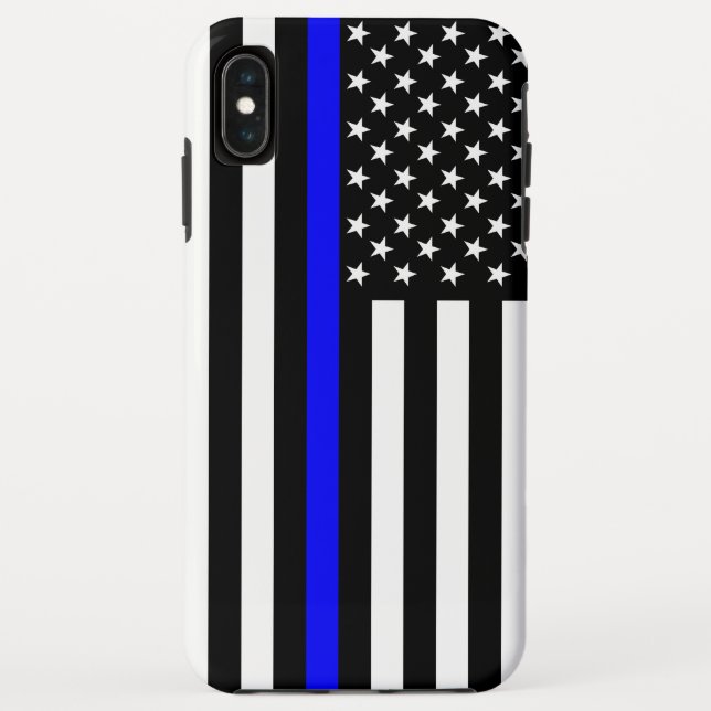 Dekoration der amerikanischen Flagge der Thin Blue Case-Mate iPhone Hülle (Rückseite)