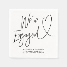 Dekoration der Anhängerschaft für die Verlobung Na Serviette