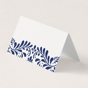 Dekoration der Blauen Talavera Tile Fiesta Platzka