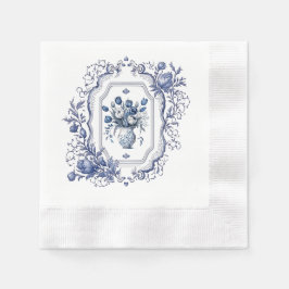 Dekoration der Blue Floral-Tablets von Napkin Delf Serviette