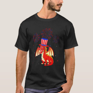 Dekoration der Dragon Graphic Red White Blue Firew T-Shirt