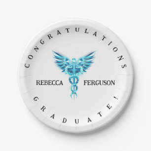 Dekoration der Graduierungspartei Caduceus Pappteller